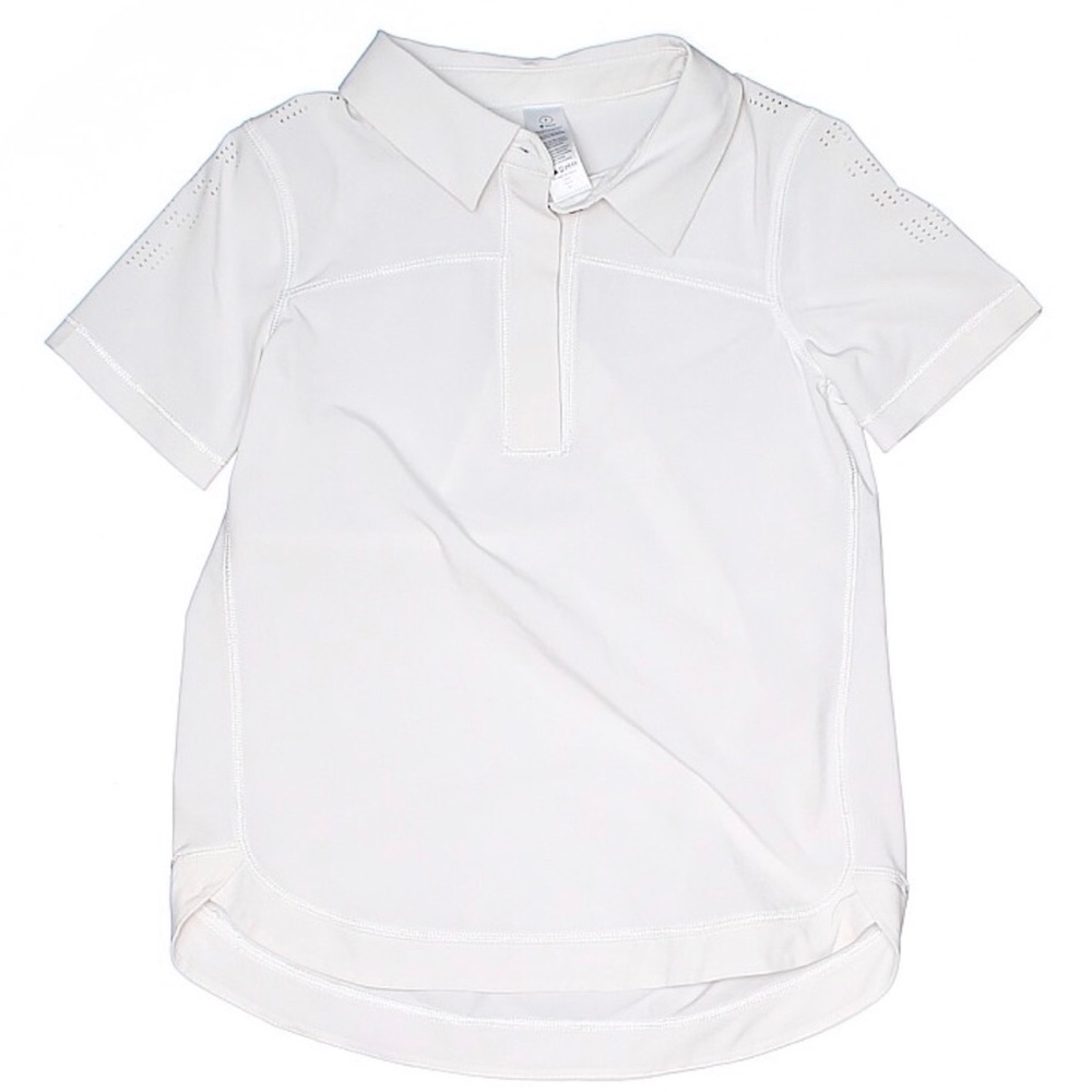 Ivivva white Girls to the Tee breathable polo, 7